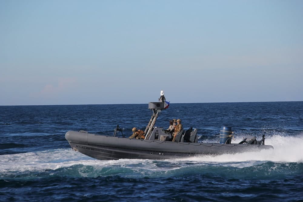 Marines and Philippine Navy ship Rehersal during 85th AFP Anniversary